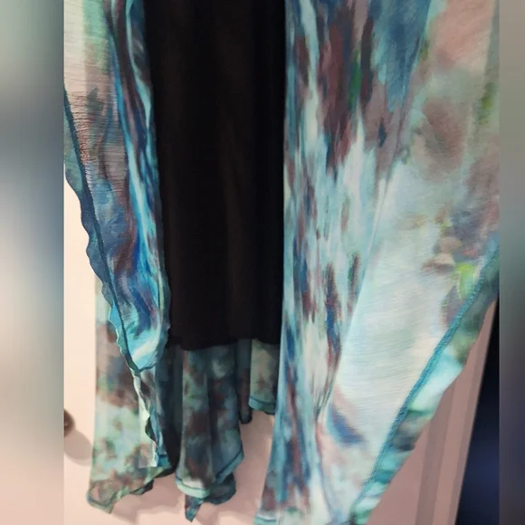 Chic Black and Teal Sun Dress By Red Coral - Picture 11 of 14